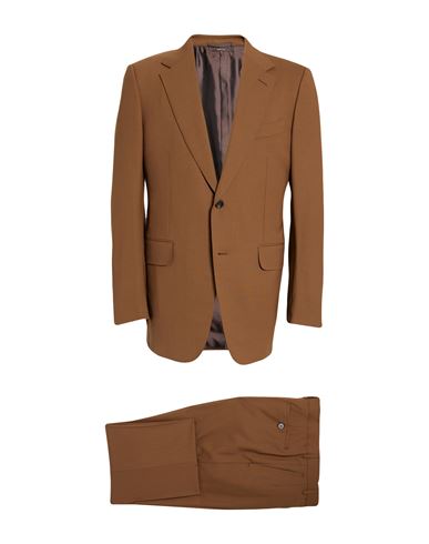 Dunhill Man Suit Brown Size 46 Wool