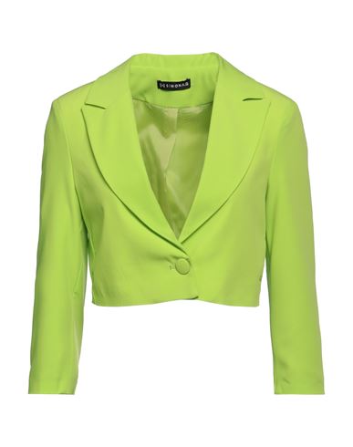 Simona G. Woman Suit Jacket Acid Green Size 6 Polyester