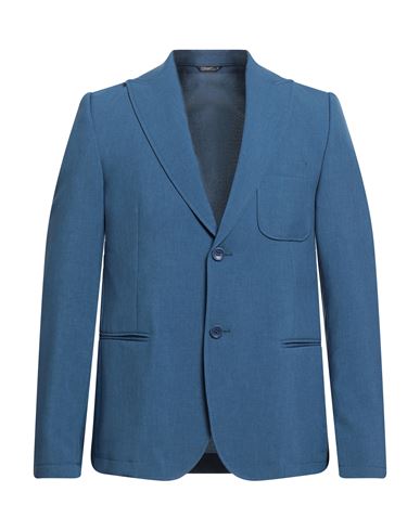 Daniele Alessandrini Man Blazer Slate Blue Size 40 Polyester, Viscose