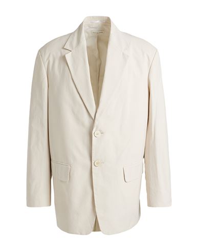 Dries Van Noten Man Suit Jacket Cream Size L Cotton In White