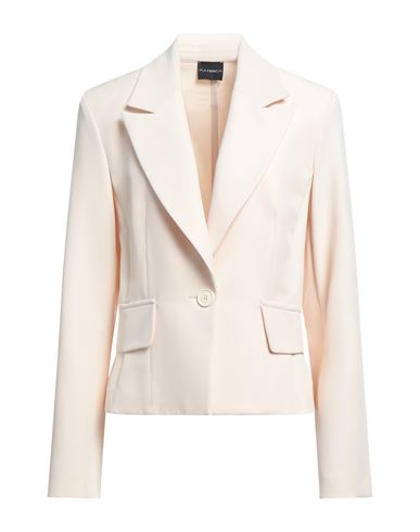 Materica Woman Suit Jacket Beige Size 8 Polyester, Elastane