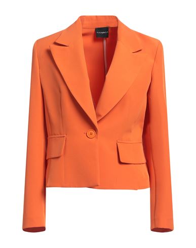 Materica Woman Suit Jacket Orange Size 10 Polyester, Elastane