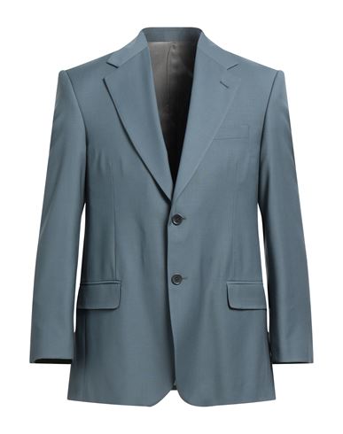 Paura Man Suit Jacket Slate Blue Size 36 Virgin Wool
