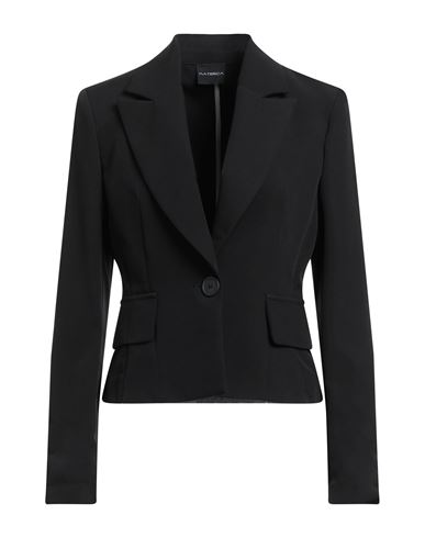 Materica Woman Suit Jacket Black Size 6 Polyester, Elastane