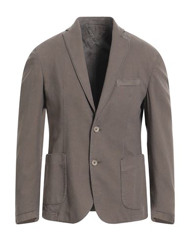 Barbati Man Suit Jacket Khaki Size 42 Cotton, Elastane In Beige