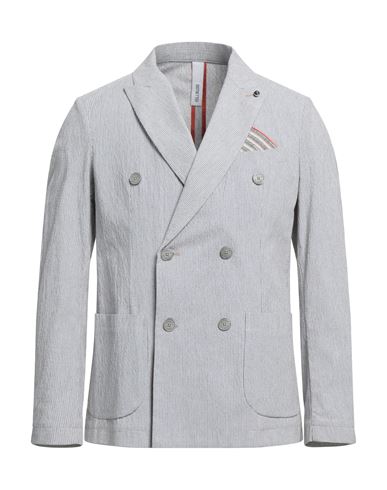 Distretto 12 Man Suit Jacket White Size 40 Cotton, Polyester, Elastane