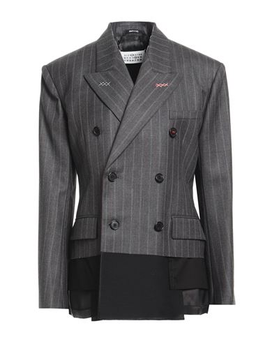 Maison Margiela Woman Suit Jacket Lead Size 14 Wool In Grey