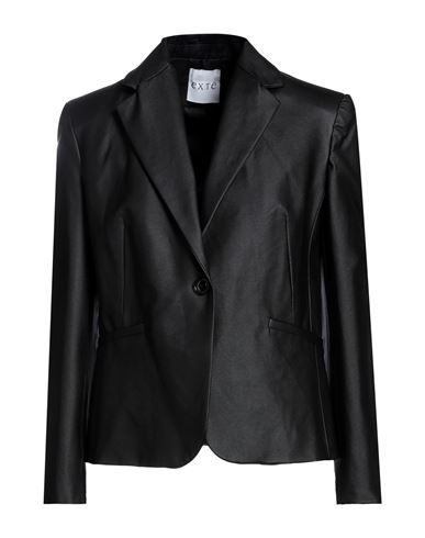 Exte Woman Suit Jacket Black Size 12 Polyurethane