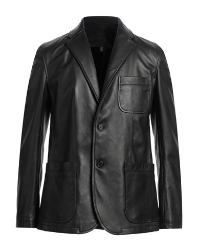 Olivieri Man Suit Jacket Black Size 46 Lambskin