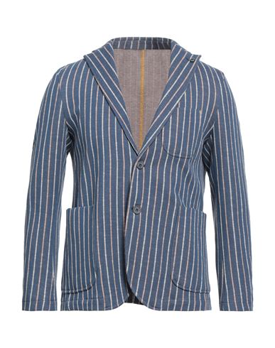 Barbati Man Suit Jacket Navy Blue Size 38 Cotton, Polyamide, Elastane