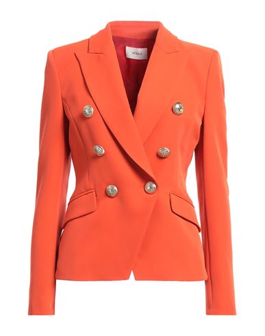 Vicolo Woman Suit Jacket Orange Size S Polyester, Elastane