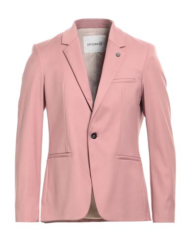 Officina 36 Man Blazer Pastel Pink Size 40 Polyester, Viscose, Elastane