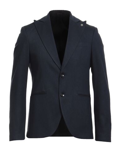 Officina 36 Man Suit Jacket Midnight Blue Size 38 Viscose, Polyester, Elastane