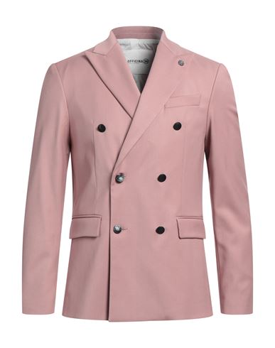 Officina 36 Man Suit Jacket Pastel Pink Size 42 Polyester, Viscose, Elastane