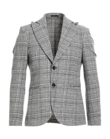 Officina 36 Man Blazer Grey Size 40 Wool, Polyester, Cotton, Nylon, Acrylic