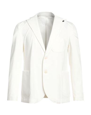 Barbati Man Suit Jacket Off White Size 44 Cotton, Polyamide, Elastane