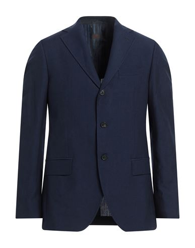 Mp Massimo Piombo Man Blazer Midnight Blue Size 38 Virgin Wool, Linen
