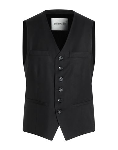 Officina 36 Man Tailored Vest Black Size Xl Polyester, Viscose, Elastane