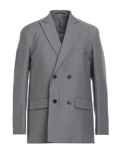 Valentino Garavani Man Suit Jacket Grey Size 36 Mohair Wool, Virgin Wool