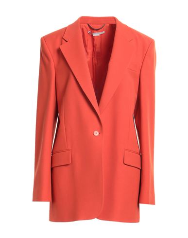 Shop Stella Mccartney Woman Blazer Tomato Red Size 6-8 Polyester, Wool, Elastane