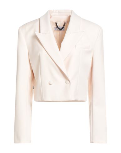 JIJIL JIJIL WOMAN BLAZER CREAM SIZE 12 POLYESTER, VISCOSE, ELASTANE 
