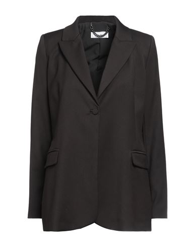 Jijil Woman Suit Jacket Black Size 4 Polyester, Viscose, Elastane