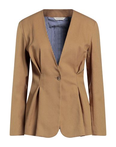 L'autre Chose L' Autre Chose Woman Suit Jacket Camel Size 4 Cotton, Elastane In Pink