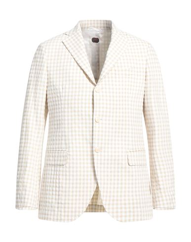 Shop Mp Massimo Piombo Man Blazer Khaki Size 42 Cotton, Polyester, Viscose, Acetate In Beige