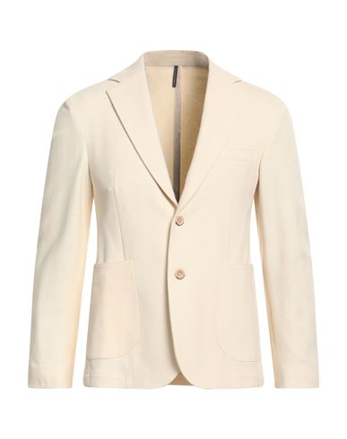 Harmont & Blaine Man Suit Jacket Cream Size 40 Cotton, Elastane In Neutral