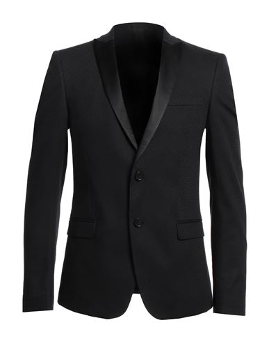 Massimo Rebecchi Man Blazer Black Size 38 Cotton, Elastane, Viscose