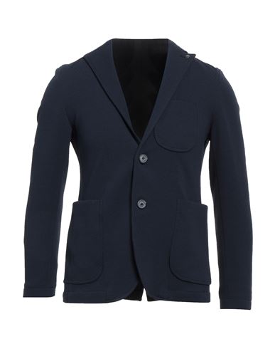 Barbati Man Suit Jacket Navy Blue Size 36 Polyester, Elastane