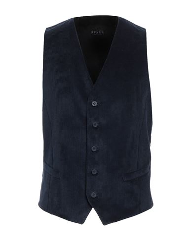 Digel Man Tailored Vest Midnight Blue Size 38 Cotton, Elastane