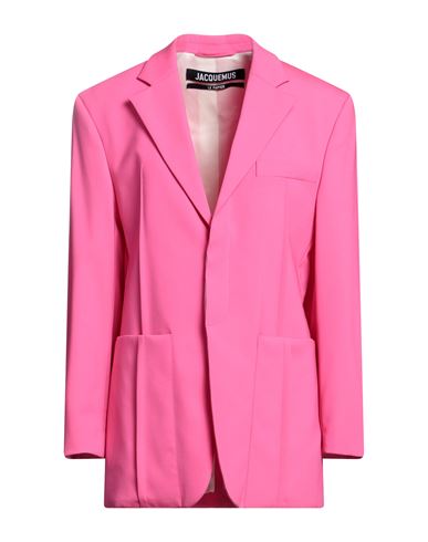 Jacquemus Woman Suit Jacket Fuchsia Size 4 Virgin Wool, Elastane In Pink