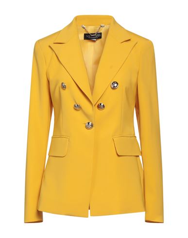 Nora Barth Woman Suit Jacket Yellow Size 8 Polyester