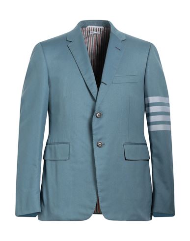 Thom Browne Man Suit Jacket Pastel Blue Size 3 Cotton