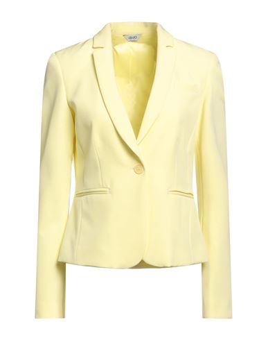 LIU •JO LIU •JO WOMAN SUIT JACKET LIGHT YELLOW SIZE 6 POLYESTER, ELASTANE