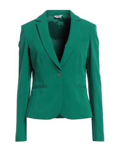 Liu •jo Woman Blazer Emerald Green Size 6 Polyester, Elastane In Green