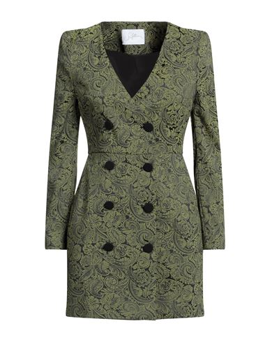 Soallure Woman Mini Dress Military Green Size 8 Viscose, Polyester, Elastane