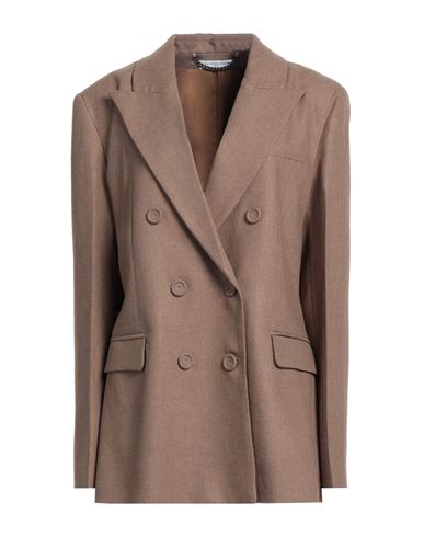 Maria Vittoria Paolillo Mvp Woman Blazer Light Brown Size 8 Viscose, Wool, Polyester In Beige