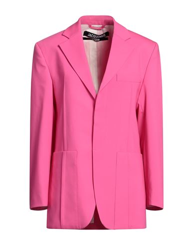 Jacquemus Woman Suit Jacket Fuchsia Size 4 Virgin Wool, Elastane In Pink