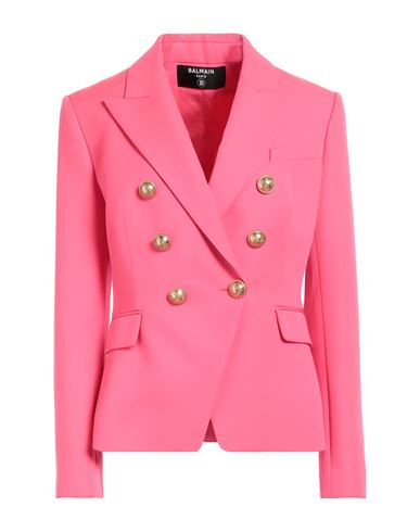 Balmain Woman Suit Jacket Fuchsia Size 8 Wool In Pink