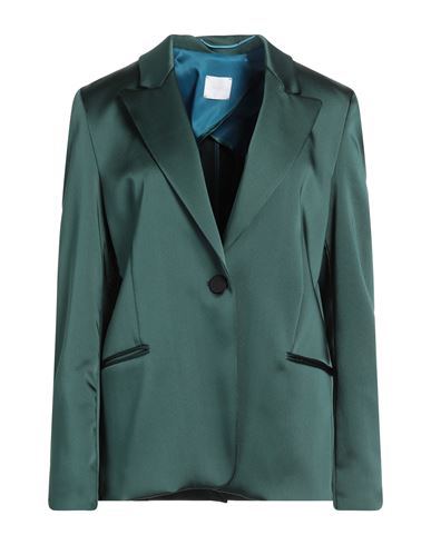 Merci .., Woman Blazer Dark Green Size 8 Polyester