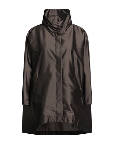 Herno Woman Overcoat & Trench Coat Chocolate Brown Size 2 Polyester, Polyamide, Elastane, Cotton In Brown