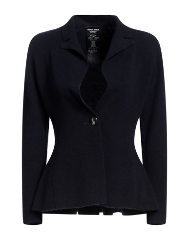 Giorgio Armani Woman Suit Jacket Midnight Blue Size 12 Cashmere