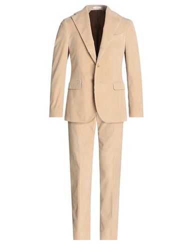 Boglioli Man Suit Beige Size 44 Cotton