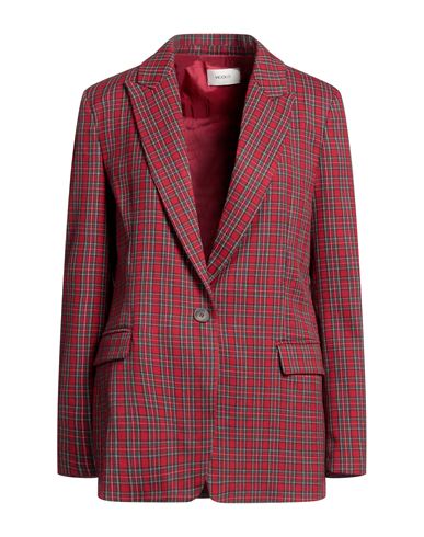 Vicolo Woman Suit Jacket Red Size S Polyester, Viscose, Elastane