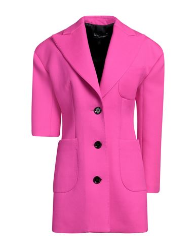 Dolce & Gabbana Woman Blazer Fuchsia Size 12 Virgin Wool In Pink
