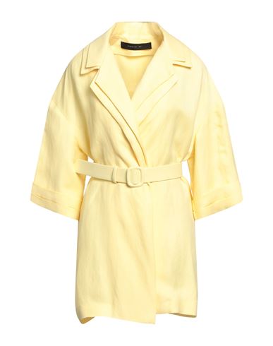 Federica Tosi Woman Blazer Light Yellow Size 8 Linen, Viscose