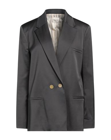 Shop Alysi Woman Blazer Lead Size 8 Viscose, Virgin Wool, Elastane In Grey