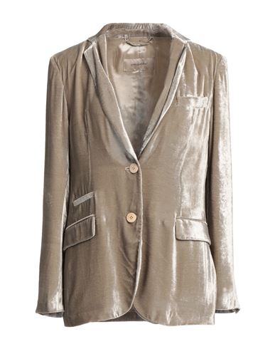 Gentryportofino Woman Blazer Khaki Size 10 Viscose, Silk In Beige